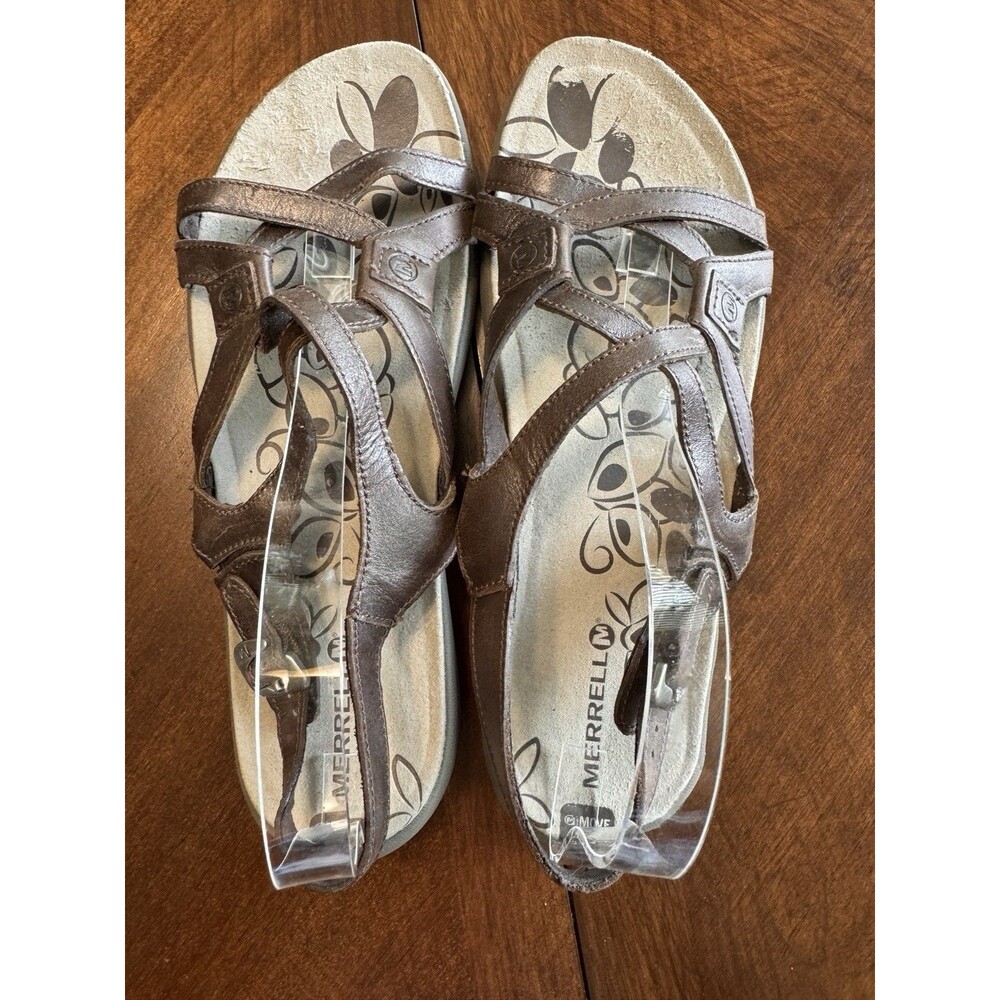 MERRELL Women's Brown Leather Sandals Size 11
